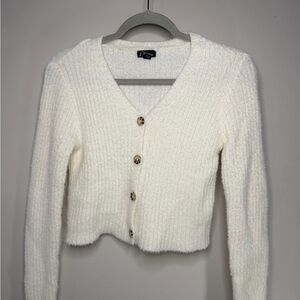 Art Class Ivory Button-Up Cardigan